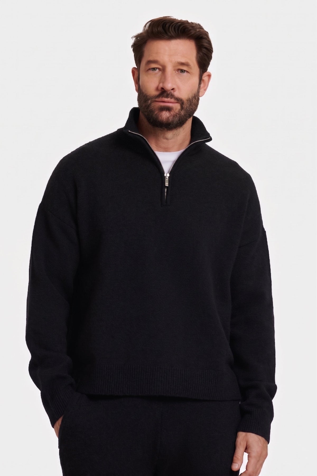 THE SAVONA QUARTER ZIP SWEATER