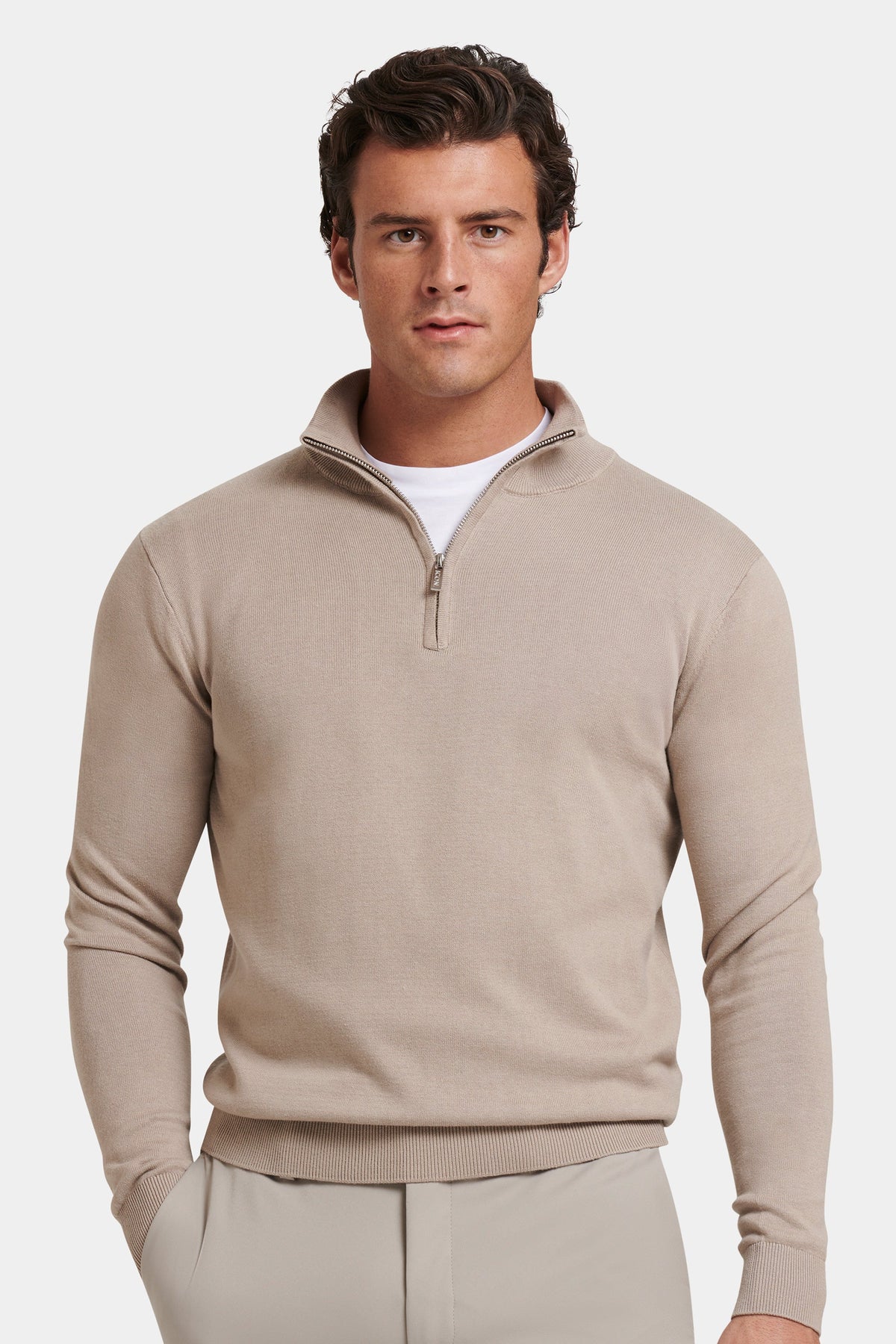 THE SANTONI QUARTER ZIP SWEATER