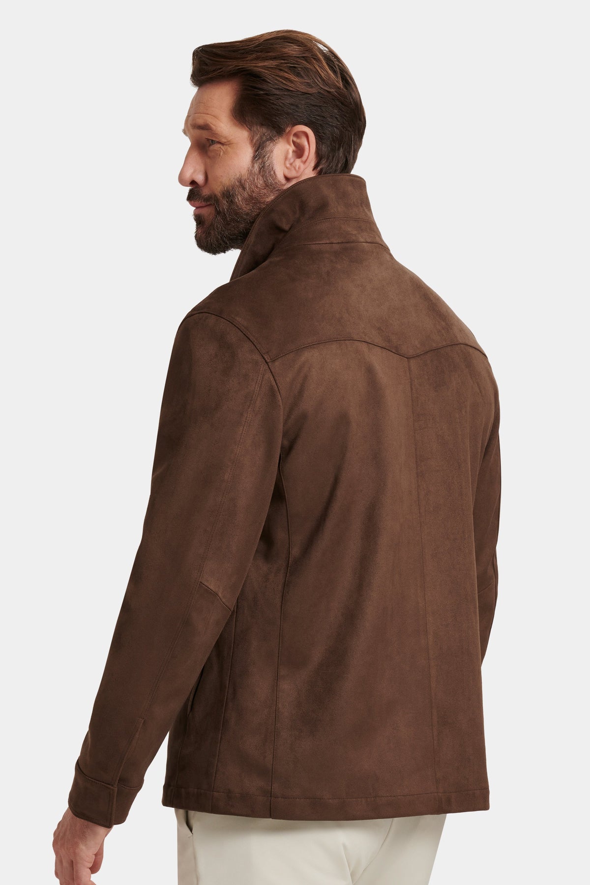 THE PIO FAUX SUEDE OVERSHIRT