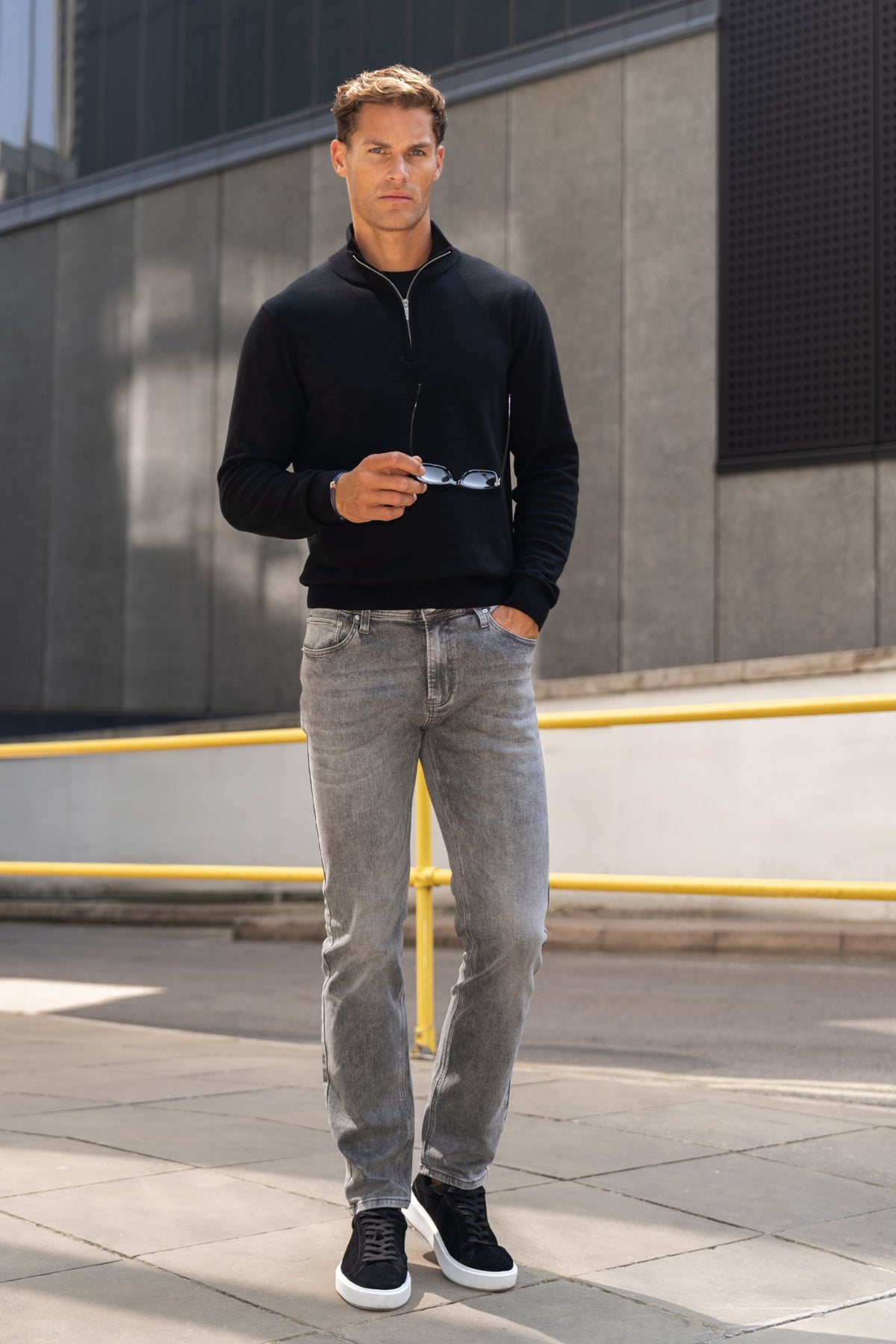 THE SANTONI QUARTER ZIP SWEATER